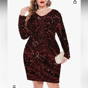 NWT SIZE 26 IN'VOLAND Womens Sequin Dress Plus Size